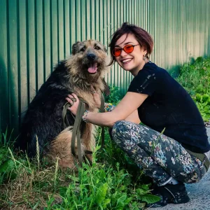Volunteers caring for rescue dogs at the Homeless Pets Foundation